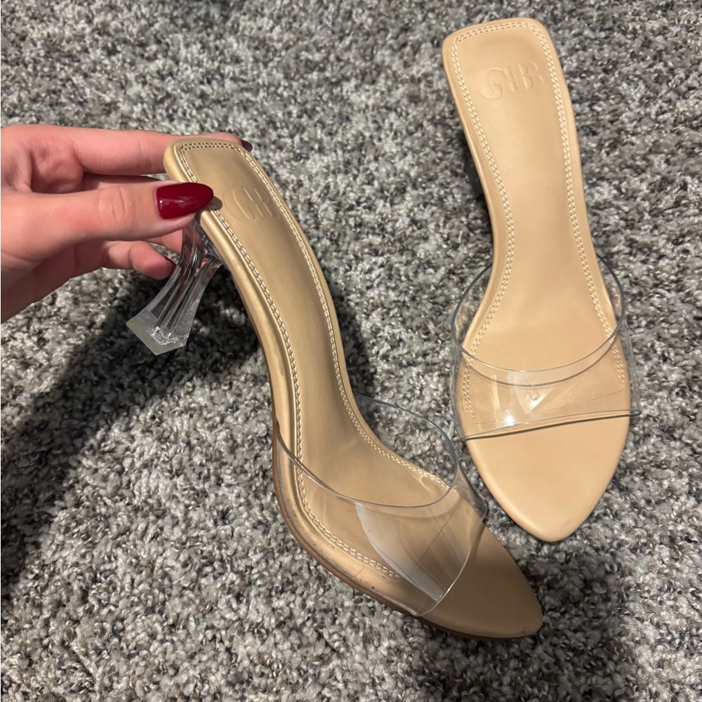 brand new gianni bini clear heels
